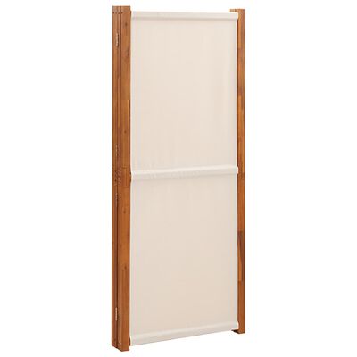 vidaXL 4-Panel Room Divider Cream White 280x180 cm