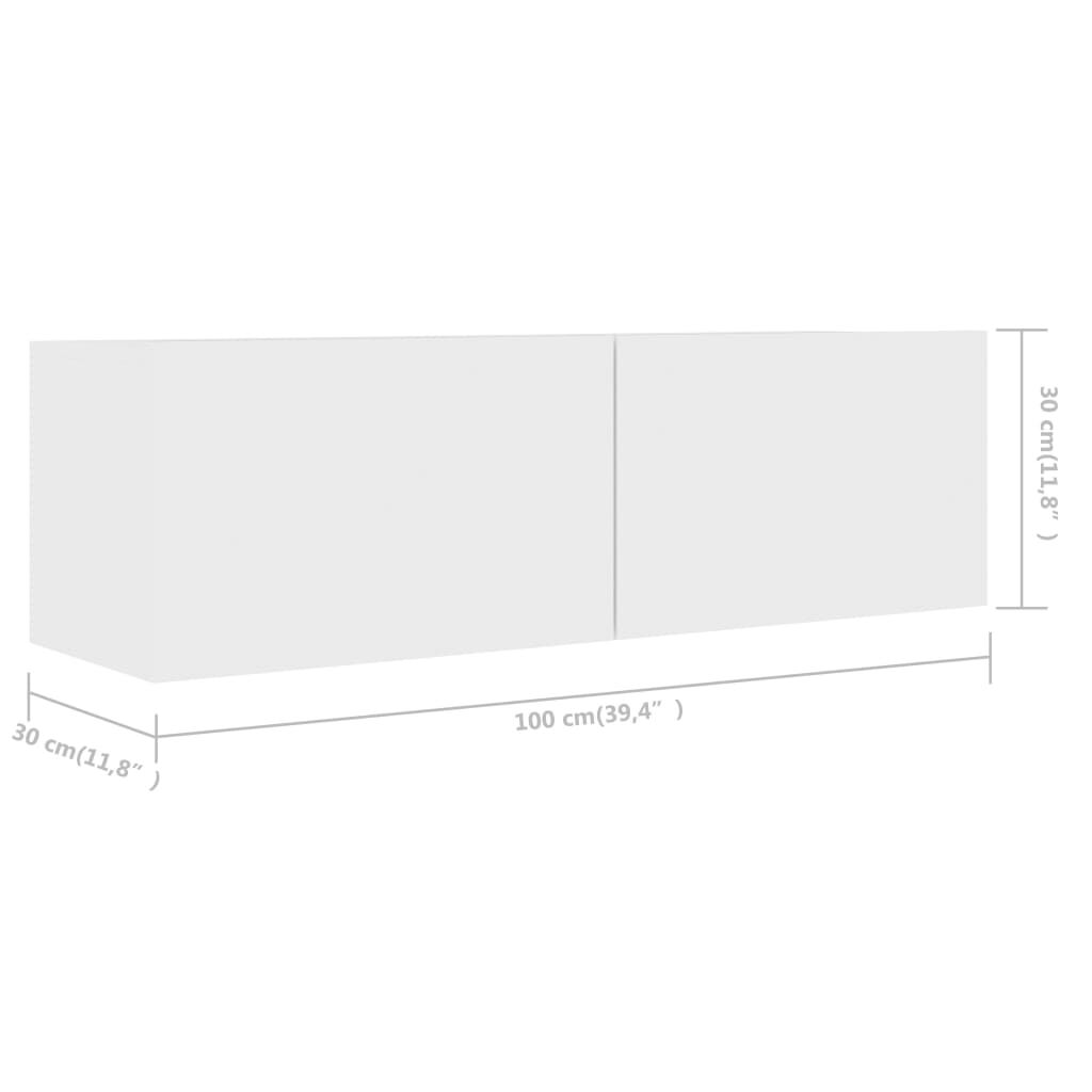 vidaXL 4 Piece TV Cabinet Set White Engineered Wood