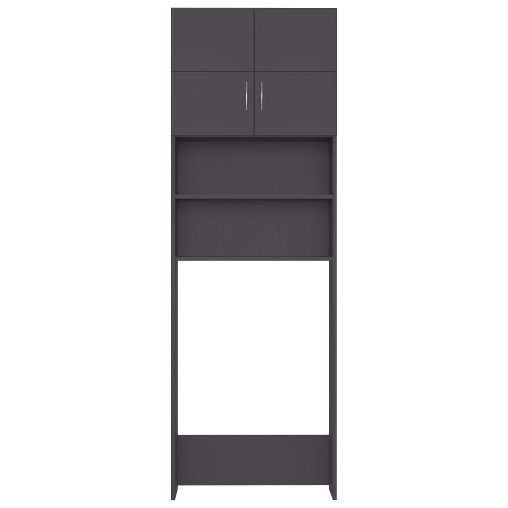 vidaXL Washing Machine Cabinet Grey 64x25.5x190 cm Engineered Wood