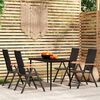 vidaXL 5 Piece Garden Dining Set Black