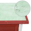 vidaXL Outdoor Rabbit Hutch 1 Door Red Wood