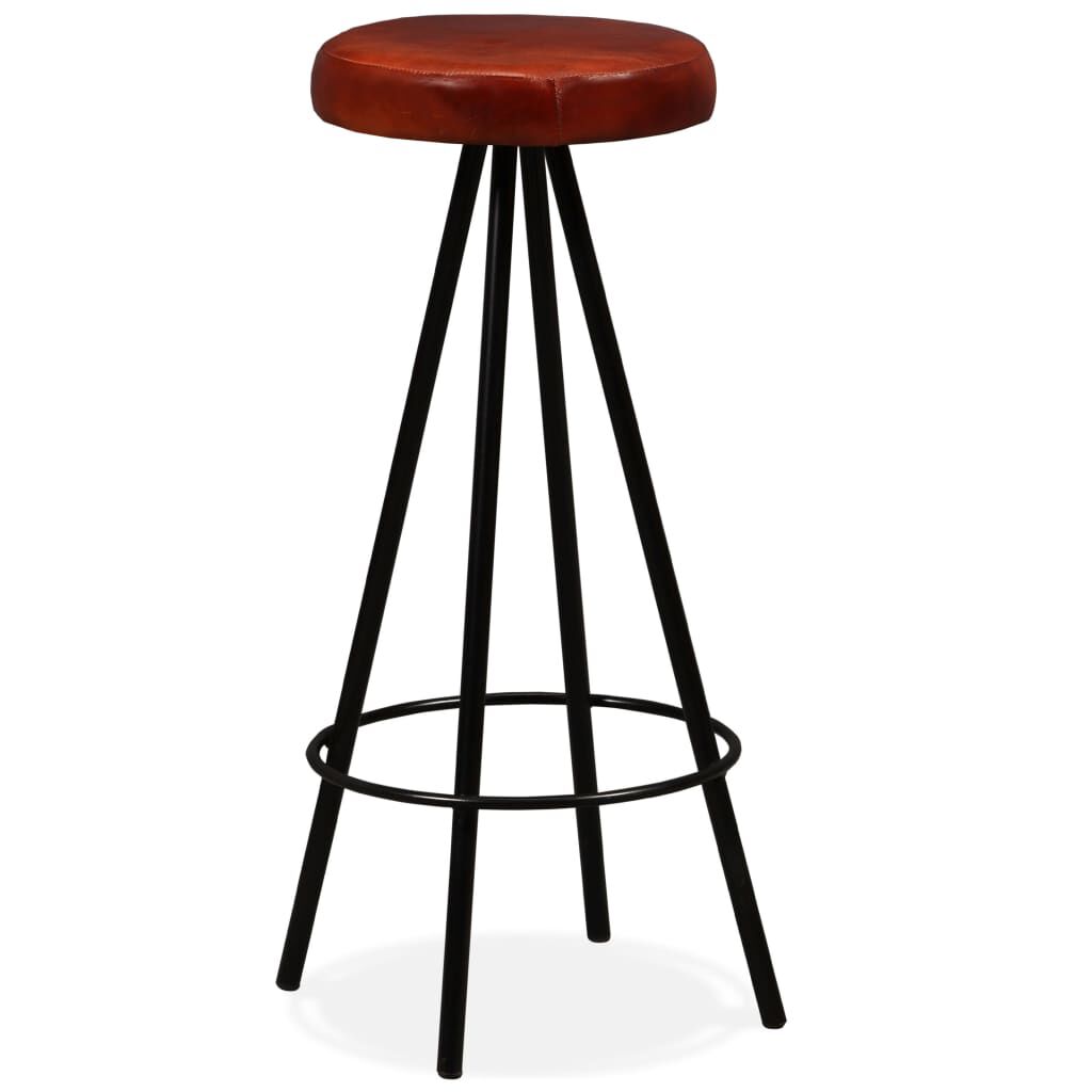 vidaXL Bar Set 3 Pieces Solid Wood Reclaimed and Genuine Leather