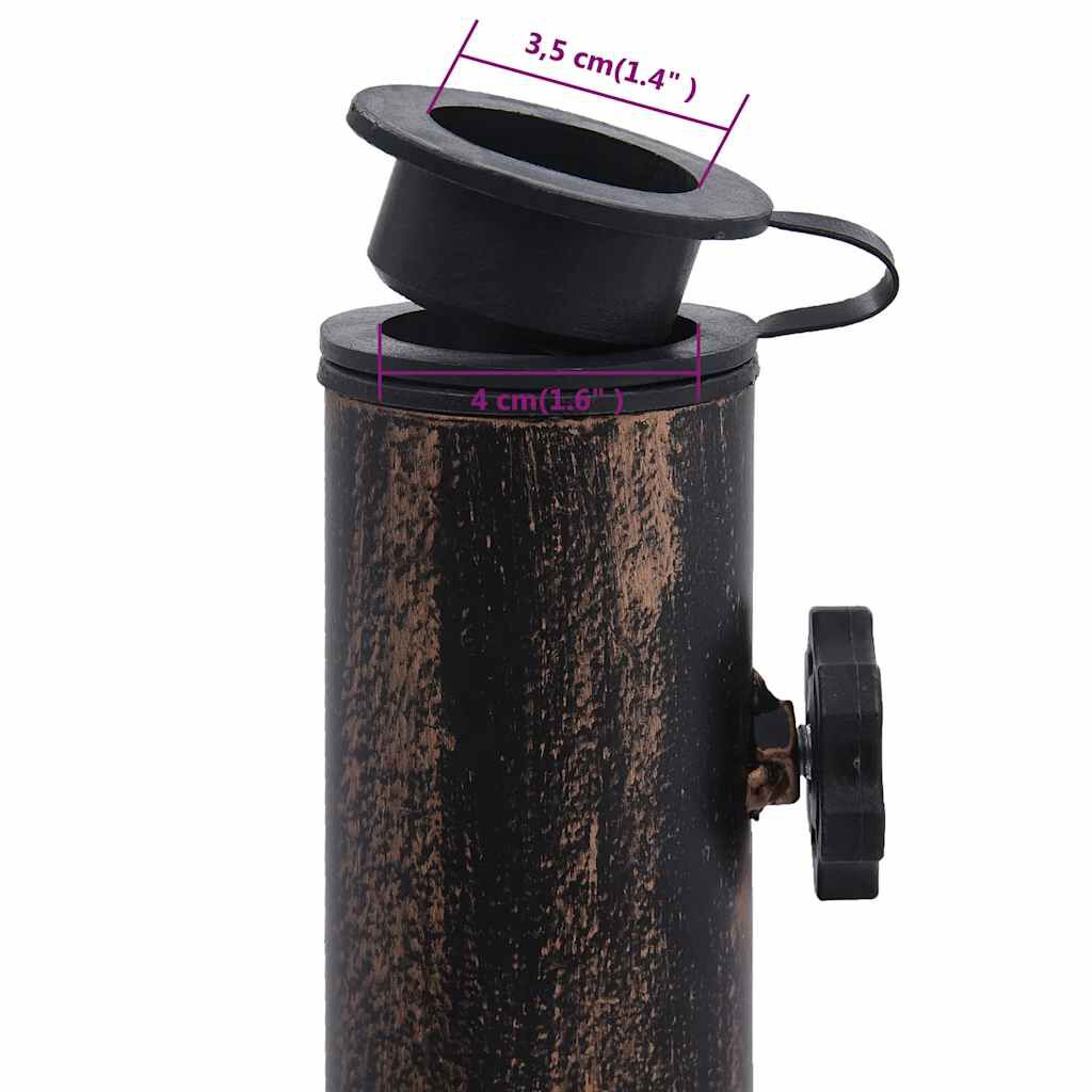 vidaXL Umbrella Base Bronze 12 kg 49 cm Cast Iron, bronze vidaXL Umbrella Base Bronze 12 kg 49 cm Cast Iron