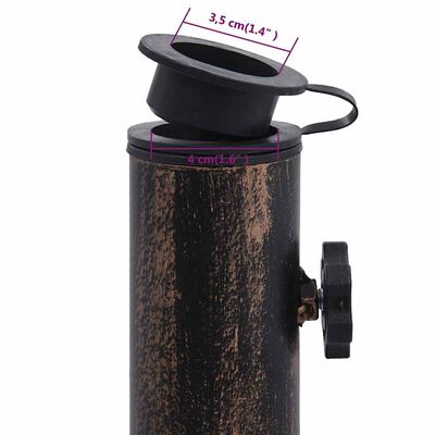 vidaXL Umbrella Base Bronze 12 kg 49 cm Cast Iron, bronze vidaXL Umbrella Base Bronze 12 kg 49 cm Cast Iron