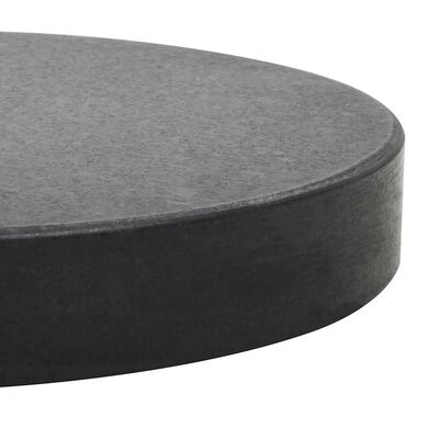 vidaXL Parasol Base Granite 20 kg Round Black, Black vidaXL Parasol Base Granite 20 kg Round Black