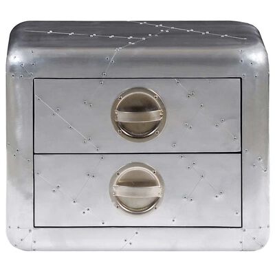 vidaXL Aviator End Table with 2 Drawers Vintage Aircraft Airman Style,  vidaXL Aviator End Table with 2 Drawers Vintage Aircraft Airman Style