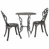 vidaXL 3 Piece Bistro Set Cast Aluminium