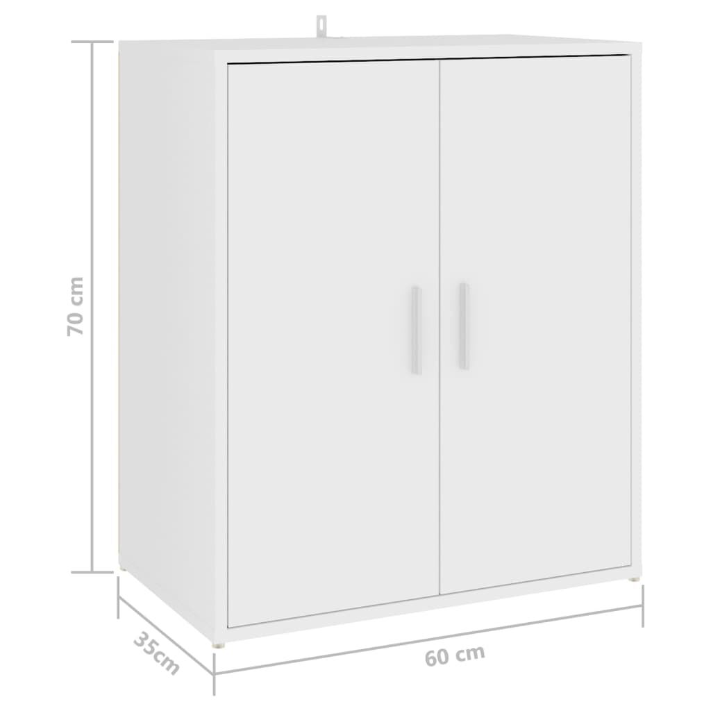 vidaXL Shoe Cabinet White 60x35x70 cm Engineered Wood