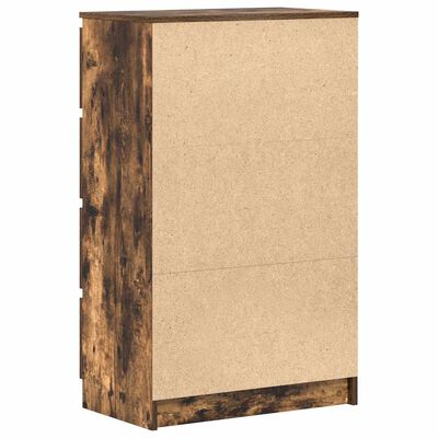 vidaXL Sideboard Smoked Oak 60x35x98.5 cm Engineered Wood, smoked oak vidaXL Sideboard Smoked Oak 60x35x98.5 cm Engineered Wood