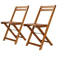 vidaXL Outdoor Bistro Chairs 2 pcs Solid Acacia Wood,  vidaXL Outdoor Bistro Chairs 2 pcs Solid Acacia Wood