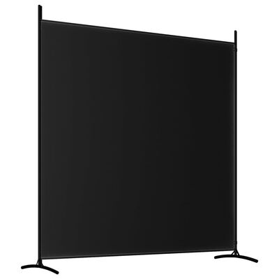 vidaXL 2-Panel Room Divider Black 348x180 cm Fabric, black vidaXL 2-Panel Room Divider Black 348x180 cm Fabric