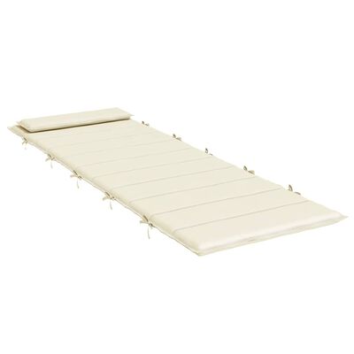 vidaXL Sun Lounger Cushion Cream 180x60x4 cm Oxford Fabric, cream vidaXL Sun Lounger Cushion Cream 180x60x4 cm Oxford Fabric