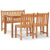vidaXL 4 Piece Garden Dining Set Solid Wood Teak