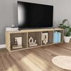 vidaXL Book Cabinet/TV Cabinet Sonoma Oak 36x30x143 cm Engineered Wood