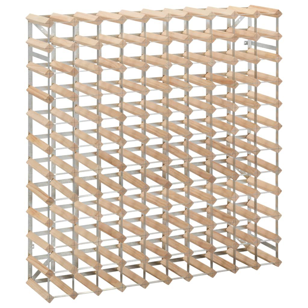vidaXL Wine Rack for 120 Bottles Solid Pinewood