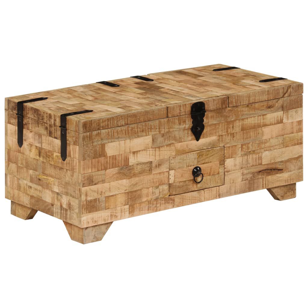 vidaXL Coffee Table Solid Mango Wood 80x40x35 cm
