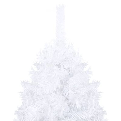 vidaXL Artificial Pre-lit Christmas Tree with Thick Branches White 150 cm