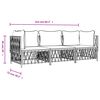 vidaXL 3 Piece Garden Lounge Set with Cushions Anthracite Steel