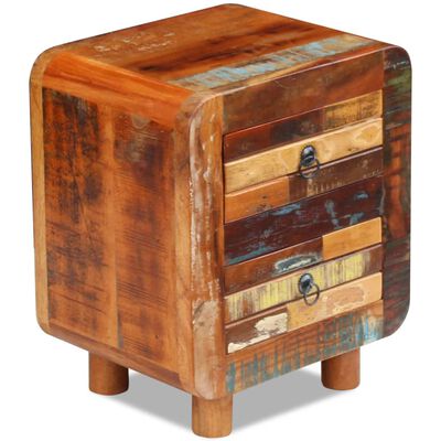 vidaXL Night Cabinet Solid Reclaimed Wood 43x33x51 cm,  vidaXL Night Cabinet Solid Reclaimed Wood 43x33x51 cm
