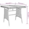vidaXL Garden Table Black 70x70x72 cm Poly Rattan & Solid Acacia Wood