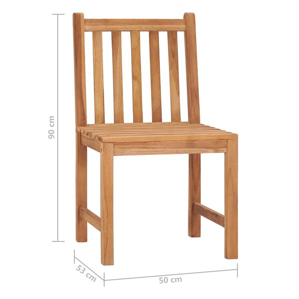 vidaXL 3 Piece Garden Dining Set 80x80 cm Solid Teak Wood