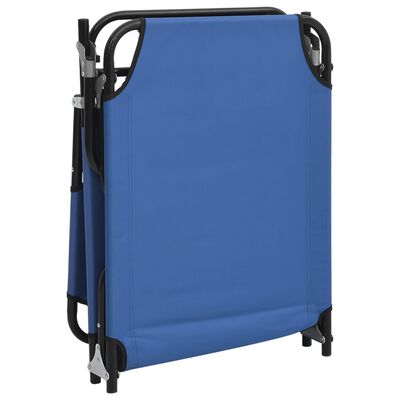 vidaXL Folding Sun Lounger Blue Oxford Fabric&Powder-coated Steel, blue vidaXL Folding Sun Lounger Blue Oxford Fabric&Powder-coated Steel