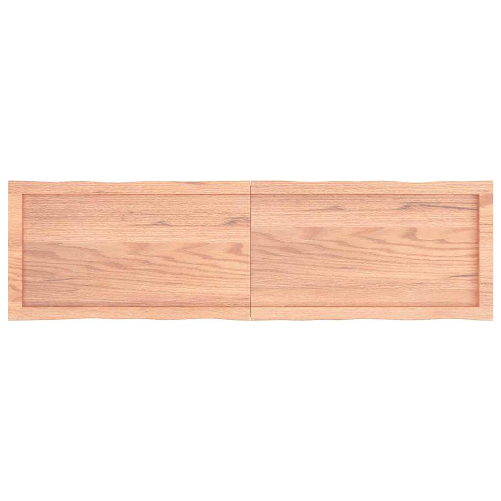 vidaXL Table Top Light Brown 140x40x(2-4)cm Treated Solid Wood Live Edge