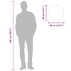 vidaXL Wall Mirror Black Ø 40 cm Round