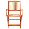 vidaXL Folding Garden Chairs 8 pcs Solid Eucalyptus Wood