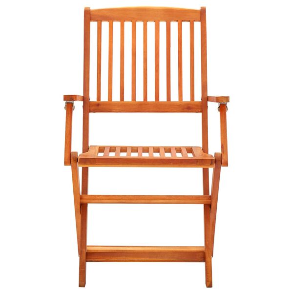 vidaXL Folding Garden Chairs 8 pcs Solid Eucalyptus Wood