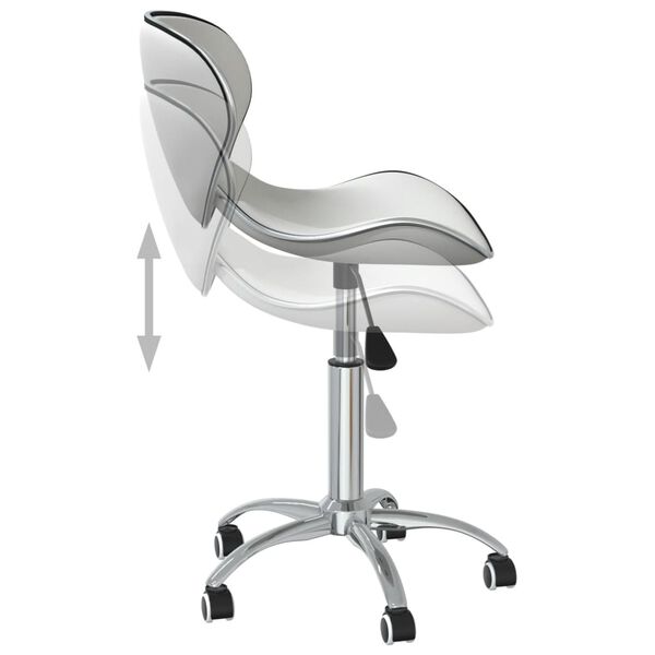 vidaXL Swivel Dining Chairs 4 pcs White Faux Leather