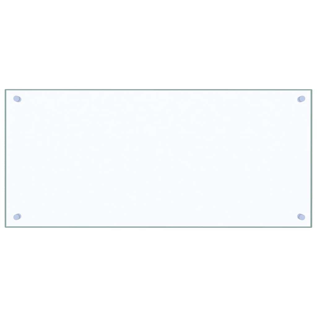 vidaXL Kitchen Backsplash Transparent 90 x 40 cm Tempered Glass