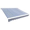 vidaXL Awning Replacement Fabric Blue and White 4x3 m Polyester