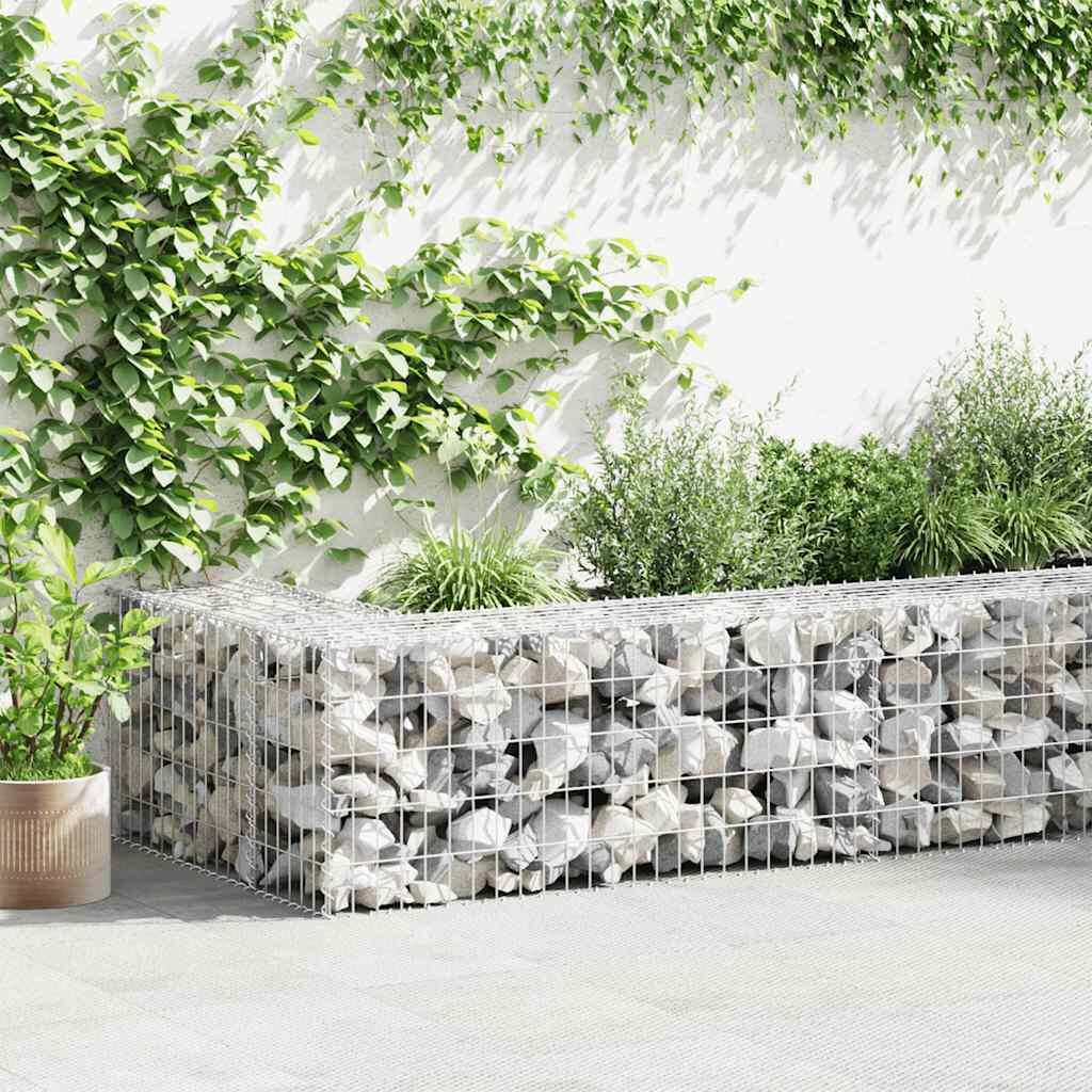 vidaXL Gabion Basket Galvanised Steel 100x50x50 cm