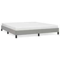 vidaXL Bed Frame without Mattress Light Grey 183x203 cm King Fabric, light grey vidaXL Bed Frame without Mattress Light Grey 183x203 cm King Fabric