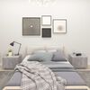 vidaXL Bedside Cabinet Concrete Grey 100x35x40 cm Engineered Wood