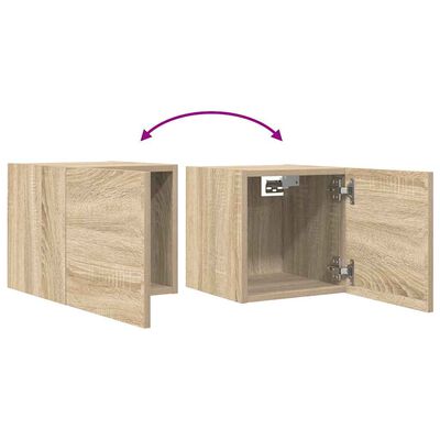 vidaXL Wall Mounted TV Cabinets 2 pcs Sonoma Oak 30.5x30x30 cm, sonoma oak vidaXL Wall Mounted TV Cabinets 2 pcs Sonoma Oak 30.5x30x30 cm