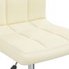 vidaXL Swivel Dining Chair Cream Fabric