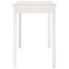 vidaXL Dining Table White 110x55x75 cm Solid Wood Pine