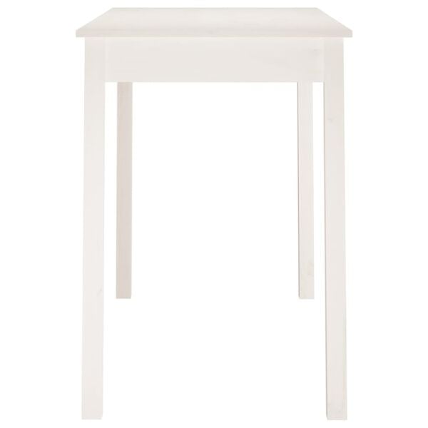 vidaXL Dining Table White 110x55x75 cm Solid Wood Pine