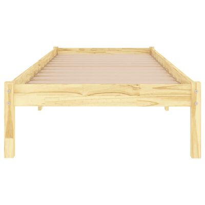 vidaXL Bed Frame without Mattress Solid Wood 90x200 cm, natural vidaXL Bed Frame without Mattress Solid Wood 90x200 cm