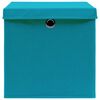 vidaXL Storage Boxes with Lids 4 pcs Baby Blue 32x32x32 cm Fabric