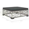 vidaXL 5 Piece Garden Lounge Set with Cushions Poly Rattan Grey