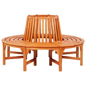 vidaXL Tree Bench &Oslash; 160 cm Wood