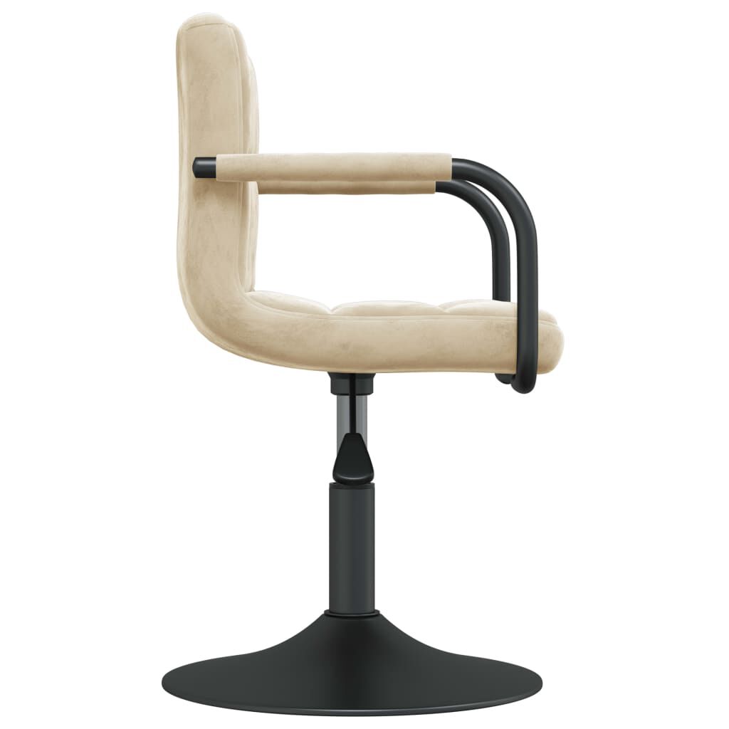vidaXL Swivel Dining Chairs 2 pcs Cream Velvet