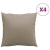 vidaXL Sofa Cushions 4 pcs Taupe 50x50 cm Fabric