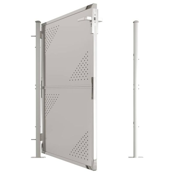 vidaXL Garden Gate 100x120 cm Stainless Steel
