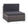 vidaXL 7 Piece Garden Lounge Set with Cushions Poly Rattan Grey