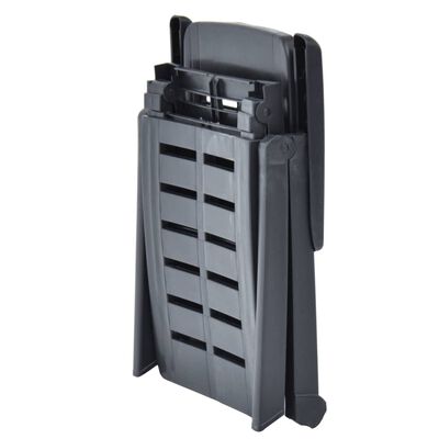 vidaXL Folding Sun Lounger Plastic Anthracite
