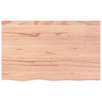 vidaXL Table Top Light Brown 80x50x(2-4) cm Treated Solid Wood Oak, light brown vidaXL Table Top Light Brown 80x50x(2-4) cm Treated Solid Wood Oak